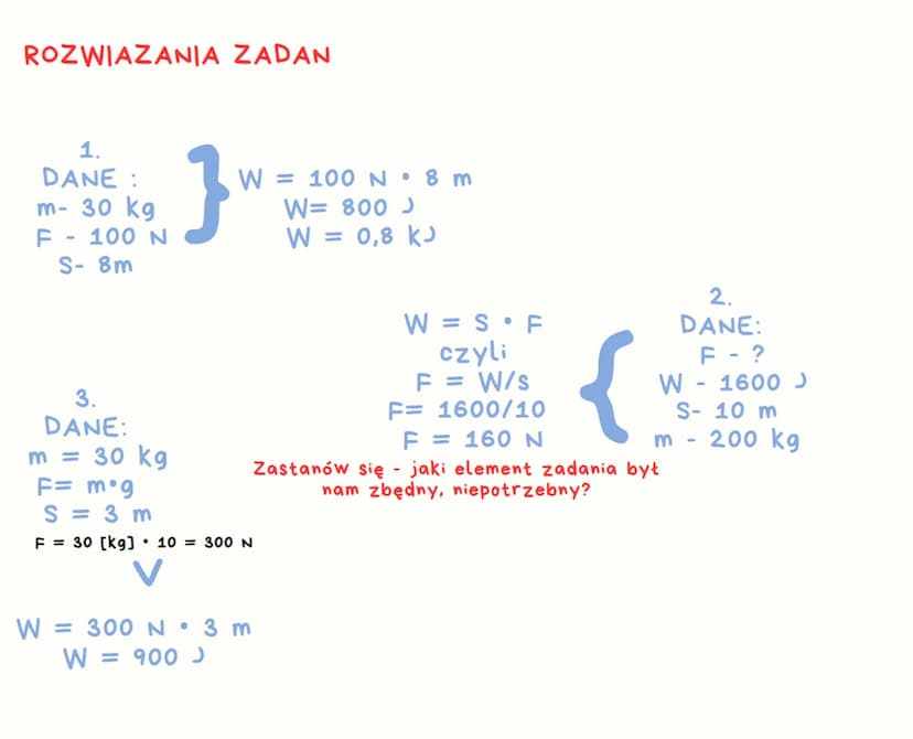Notes
Fizyka klasa 7
-
NOTATKI I PODSTAWOWE POJĘCIA Z DZIAŁU :
PRACA I ENERGIA :) 1. PRACA
W fizyce z pracą mamy doczynienia wówczas gdy
pod