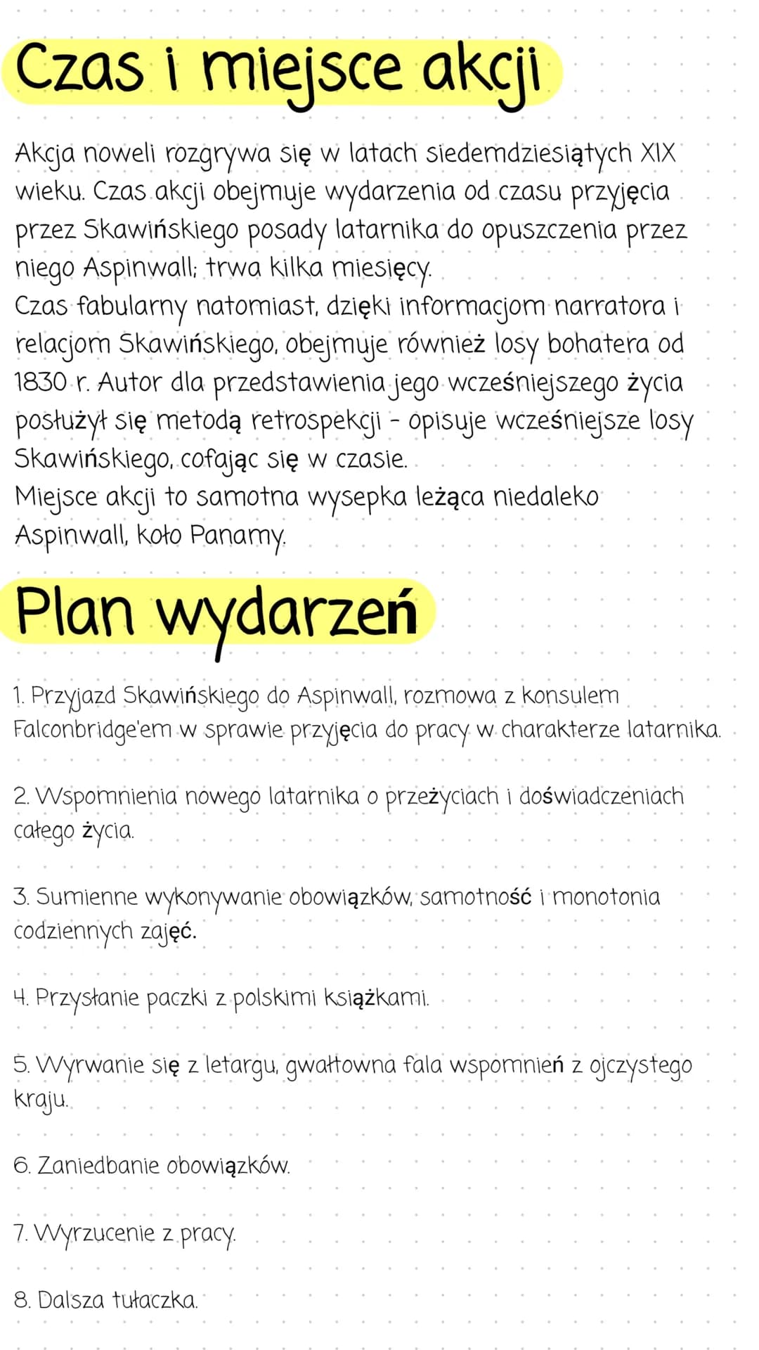 Latarnik
Streszczenie
Stary i zmęczony życiem Polak - Skawiński- obejmuje posadę
latarnika w nadmorskim miasteczku Aspinwall. Ma za sobą
bur
