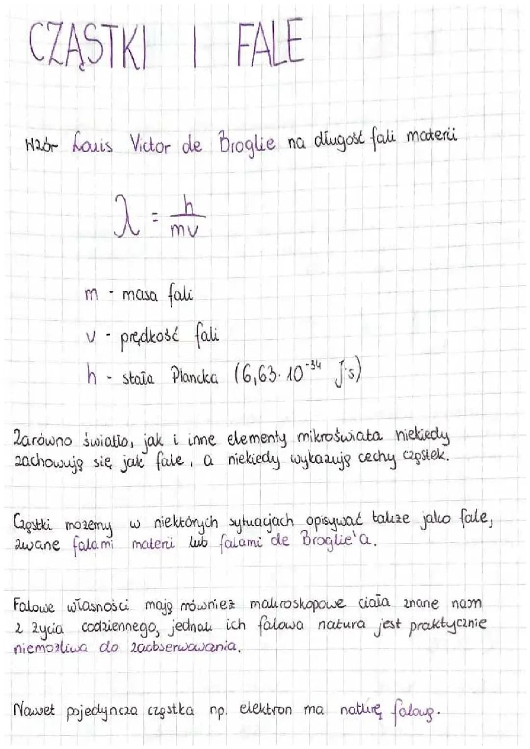 Fale czy cząstki? Cząstki czy fale?