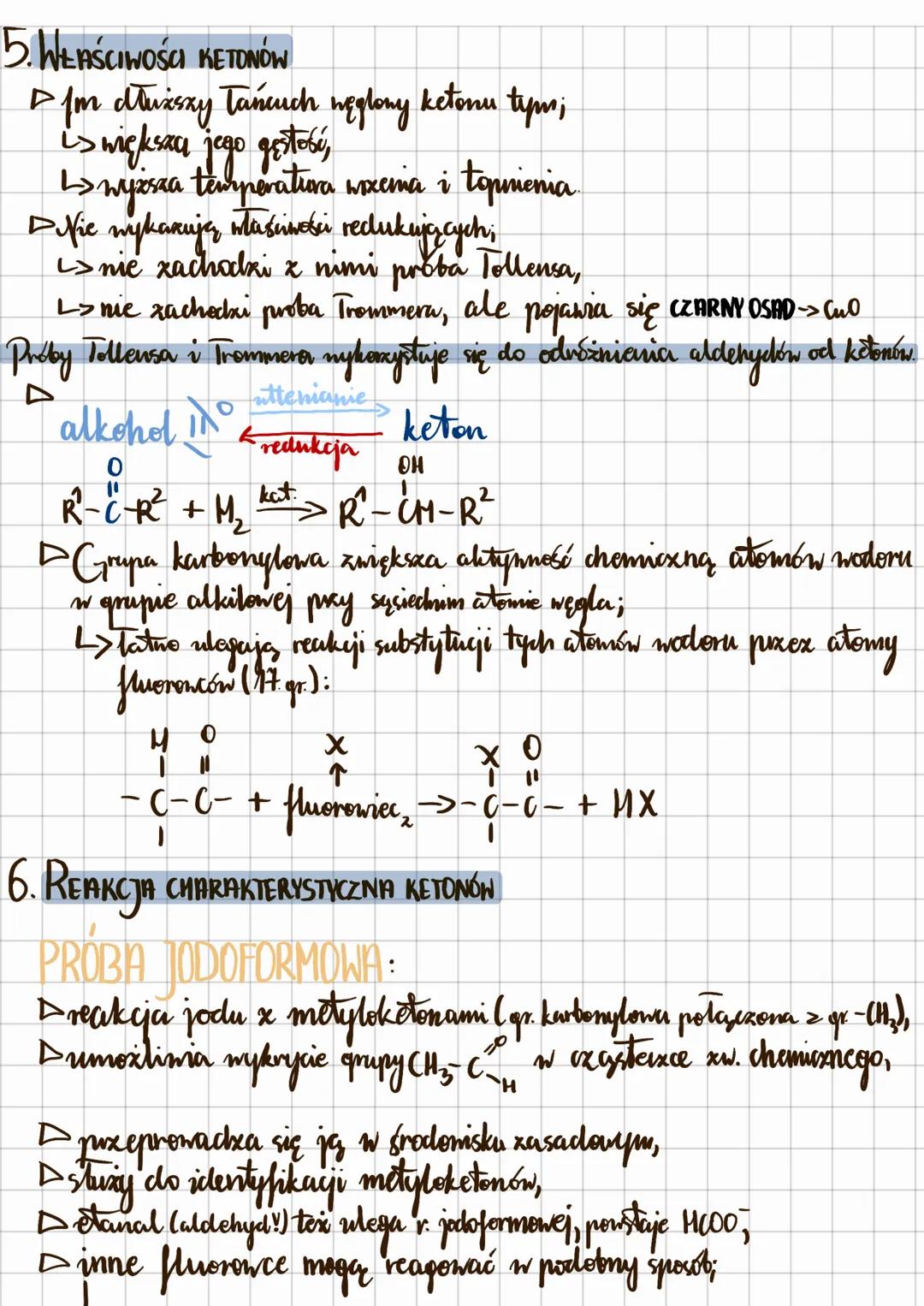 Ketony
1. WZÓR OGÓLNY KETONÓW
0
||
R₁-C-R₂
2. NAZEWNICTWO KETONÓW
► lokant węgla połączonego z grupą karbonylową jak najniższy,
▷ końcówka-o