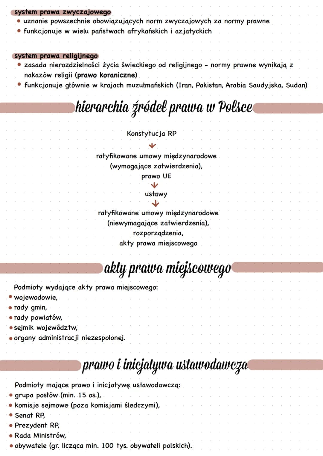 PODSTAWY PORZĄDKU PRAWNEGO
typy norm spolecznych
normy moralne
• złamanie zasad = indywidualne poczucie winy, wyrzuty sumienia, czasem równi