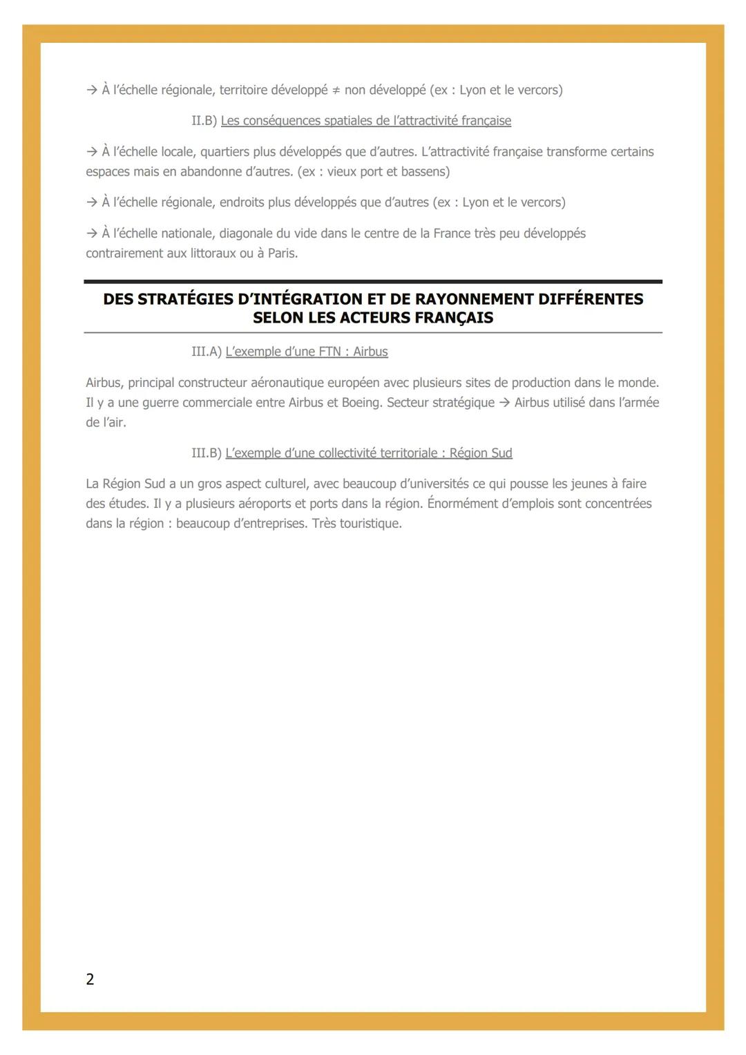 # 3 - LA FRANCE: UN
RAYONNEMENT DIFFÉRENCIÉ
ET UNE INÉGALE ATTRACTIVITÉ
DANS LA MONDIALISATION

INTRODUCTION

Rayonnement => influence exerc
