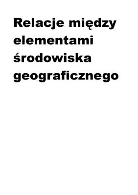 Know Relacje między elementami środowiska geograficznego - powodzie, etc. thumbnail