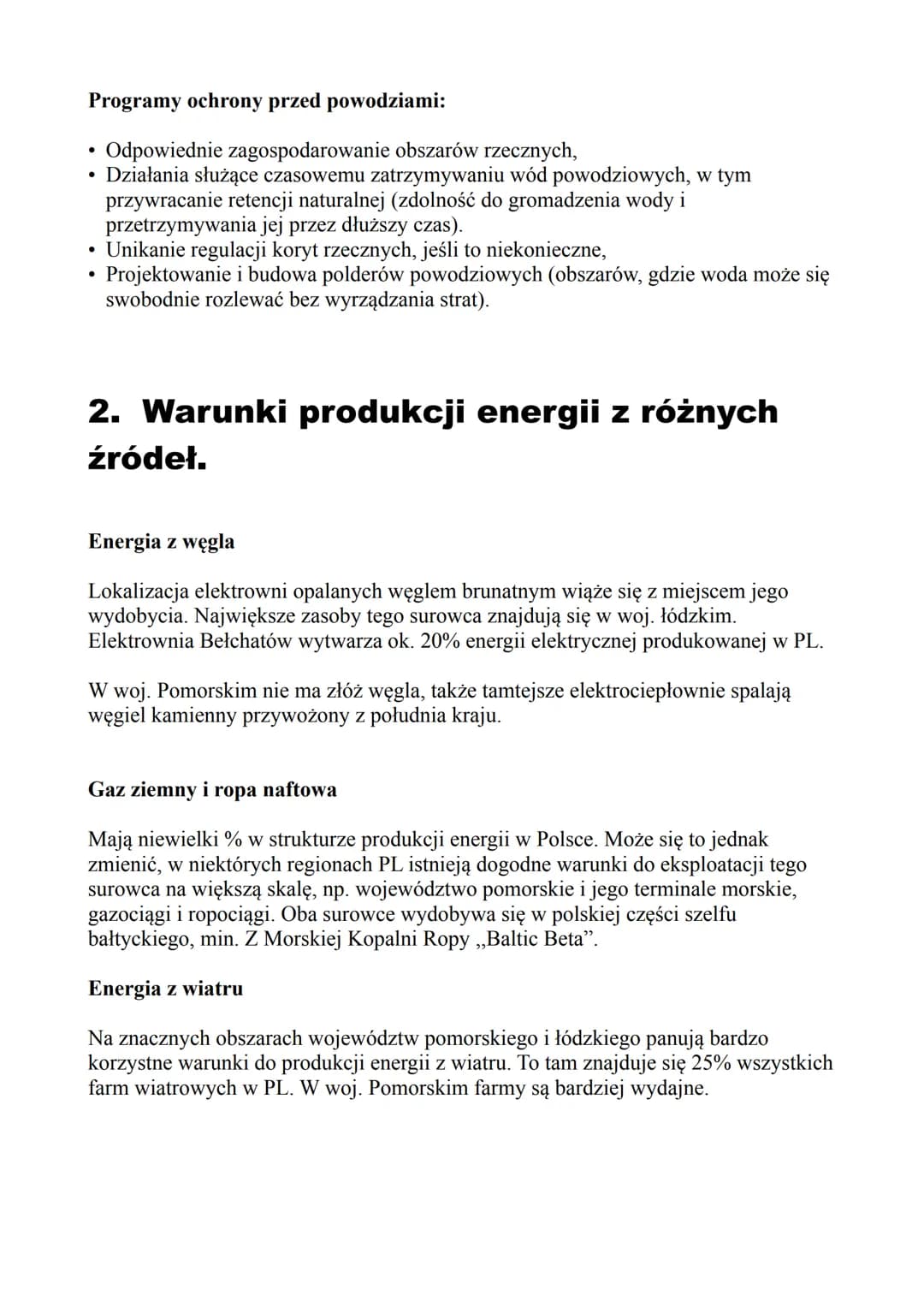 Relacje między
elementami
środowiska
geograficznego 1. Ochrona przeciwpowodziowa a
występowanie i skutki powodzi.
Powódź - wezbranie wody w 