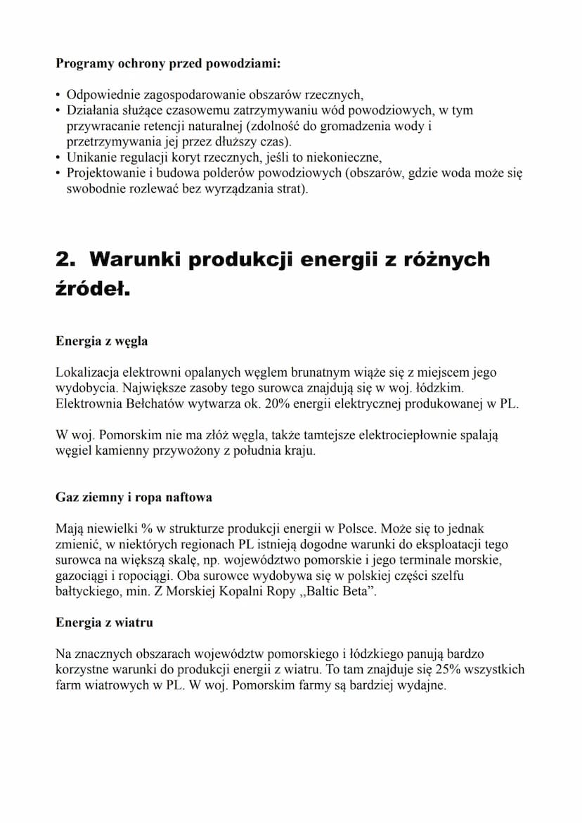 Relacje między
elementami
środowiska
geograficznego 1. Ochrona przeciwpowodziowa a
występowanie i skutki powodzi.
Powódź - wezbranie wody w 