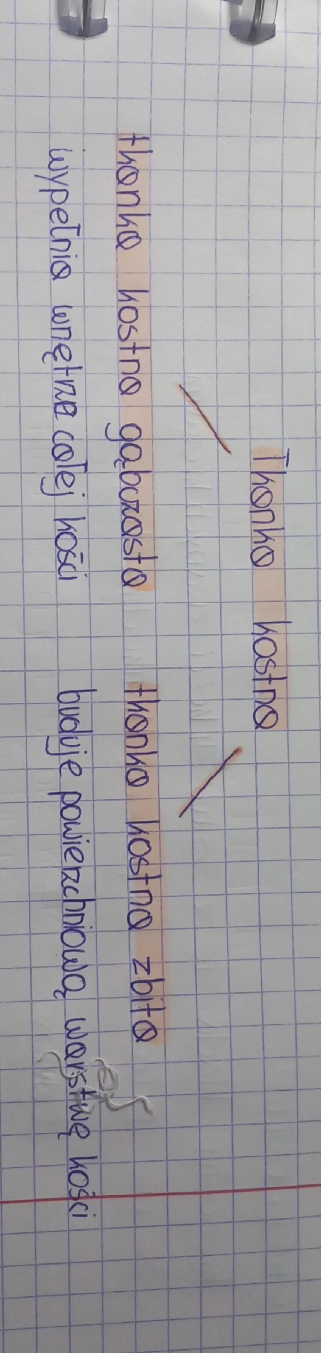 # Budowa Kości

*   Budowa chemiczno hości

Podstawowym budulcem hości jest: thanho host

Thanka hostno

substancji między komórkowa homóvhi