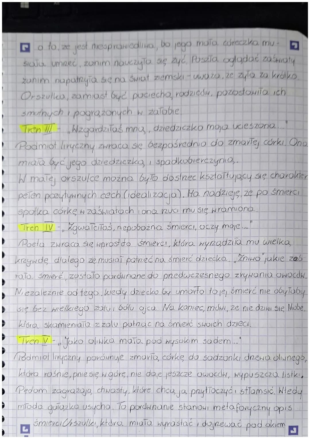 YZEN
RADEON
L
Rodzaj literacki · MIRYKA
Gatunek literack TREN
Epoka literocka RENESANS
Czas i miejsce akcji
Jako cykl poetycki
YAN KOCHANOWS