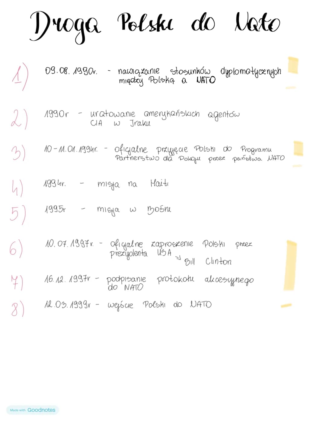 1991v - nawiązanie współpracy
między Polska, Węgrami oraz
Czechosłowacją
trójkąt / grupa
Wyszehradzkila
dobre stosunki & Białorusią
pogorszy