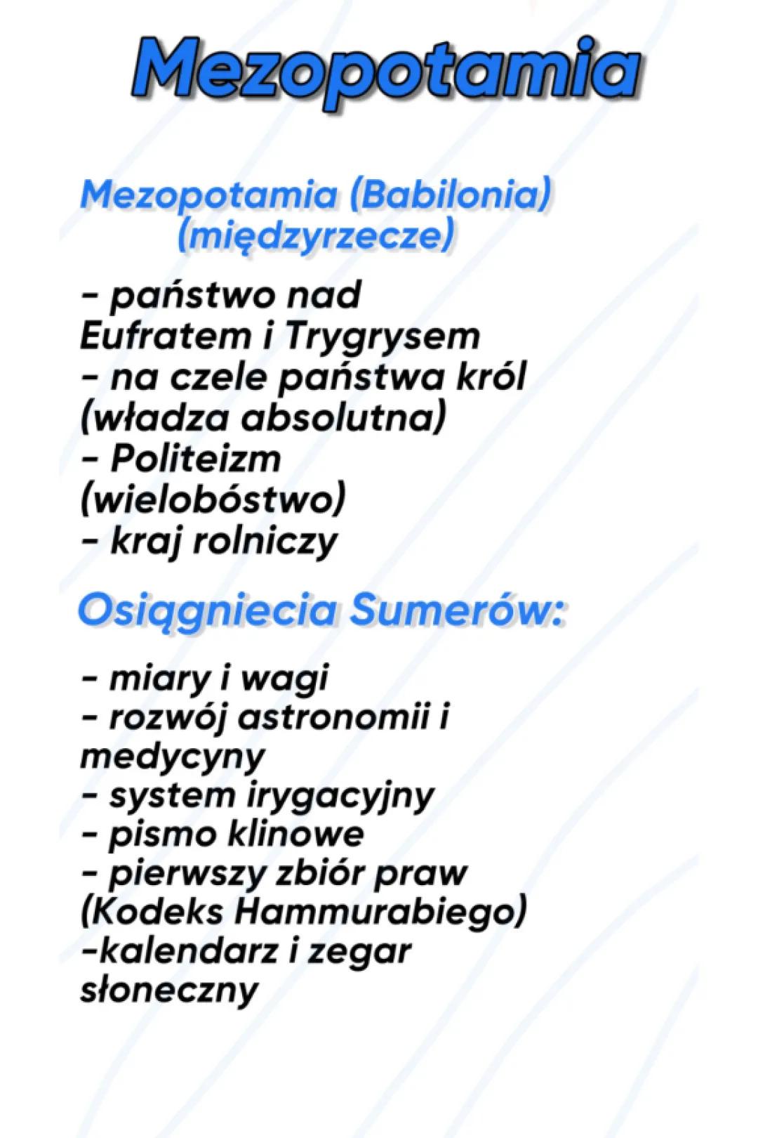 Mezopotamia – Kluczowe Fakty i Powtórka z Historii