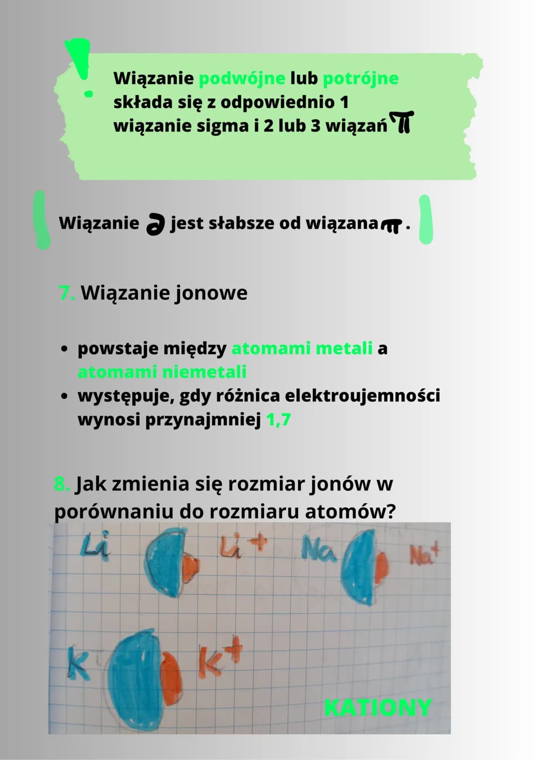 RODZAJE WIĄZAŃ
CHEMICZNYCH
1. Energia wiązania
Energia wiązania to energia jaką trzeba
dostarczyć, by rozerwać dane wiązanie
2. Długość wiąz
