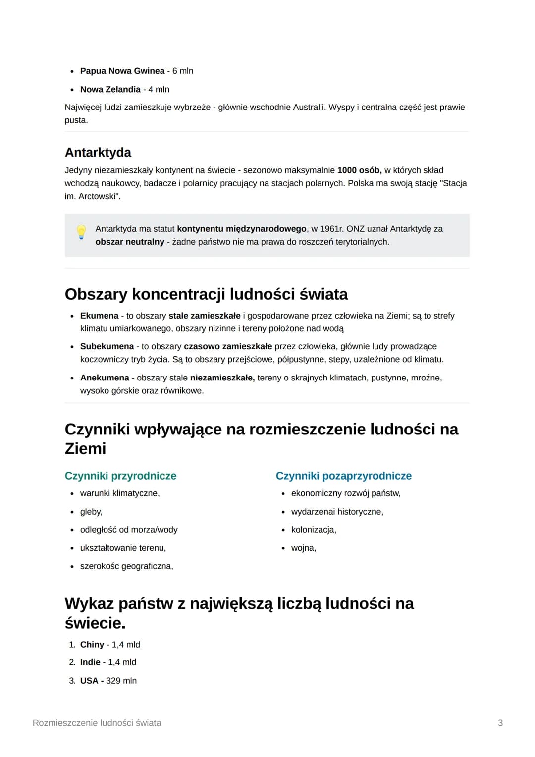 Rozmieszczenie ludności świata
Data
Nierównomierne rozmieszczenie ludności świata
Patrząc na mapę gęstości zaludnienia ludności świata, może