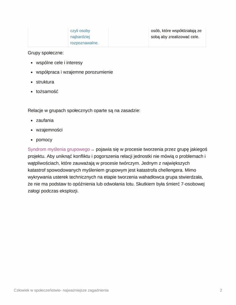 Człowiek w społeczeństwie-
najważniejsze zagadnienia
Potrzeby człowieka → odczuwalny brak czegoś co jest dla danej osoby ważne lub
niezbędne