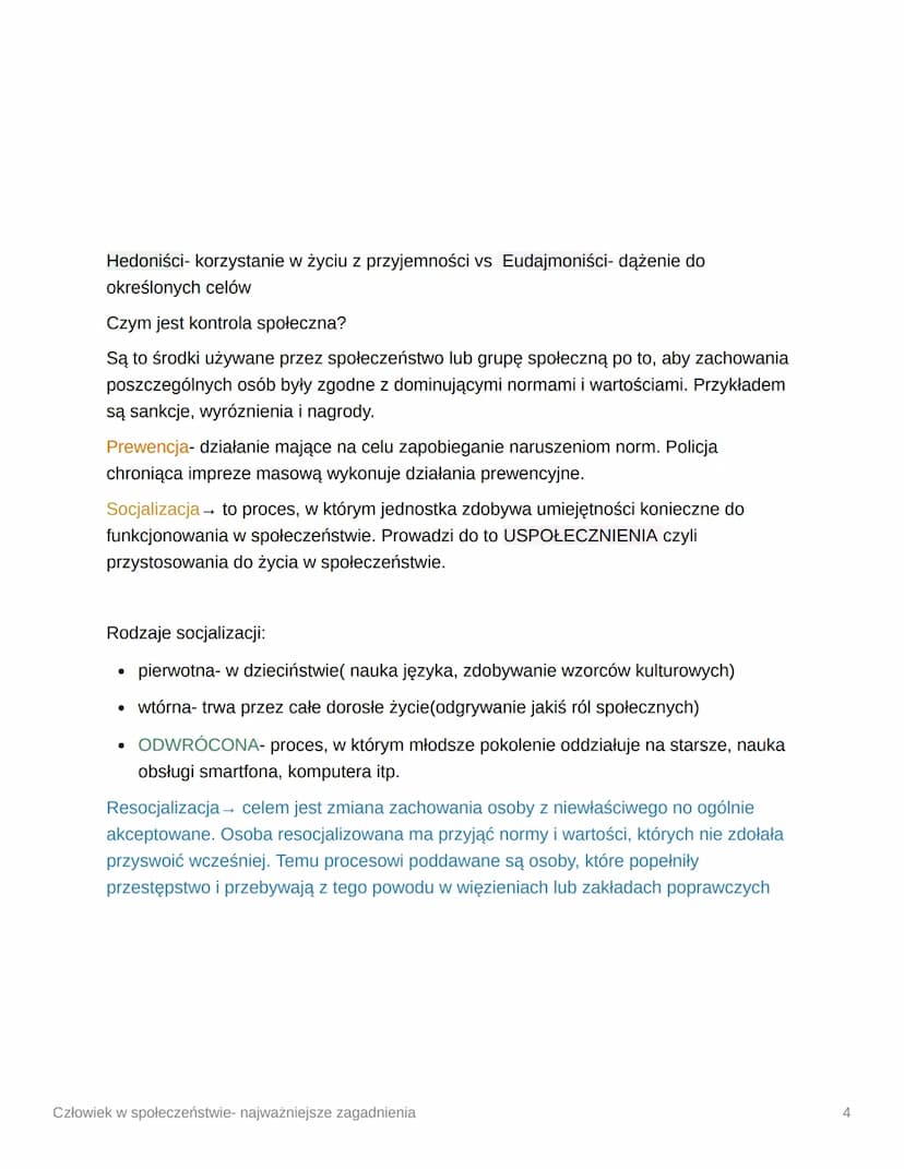Człowiek w społeczeństwie-
najważniejsze zagadnienia
Potrzeby człowieka → odczuwalny brak czegoś co jest dla danej osoby ważne lub
niezbędne