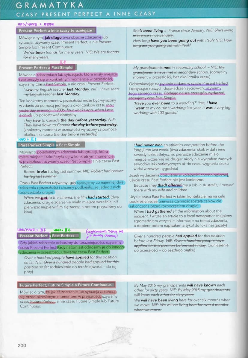 GRAMATYKA
CZASY PRZESZŁE
TABELE >>>246
Past Simple If.
Czasu Past Simple używamy:
• mówiąc o zdarzeniach lub sytuacjach, które miały miejsce