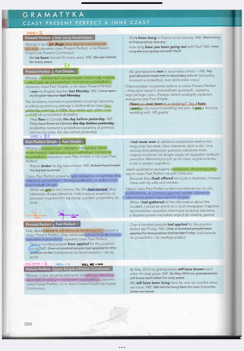 GRAMATYKA
CZASY PRZESZŁE
TABELE >>>246
Past Simple If.
Czasu Past Simple używamy:
• mówiąc o zdarzeniach lub sytuacjach, które miały miejsce