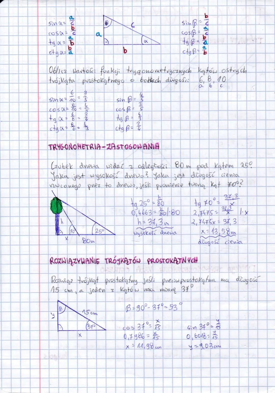 # TRYGONOMETRIA 28.11

## TRÓJKĄTY PROSTOKĄTNE

Twierdzenie odwrotne do
twierdzenia Pitagorasa:

460

a√2

30
a√3
2a
a
a

a

Sprawdź, czy tr