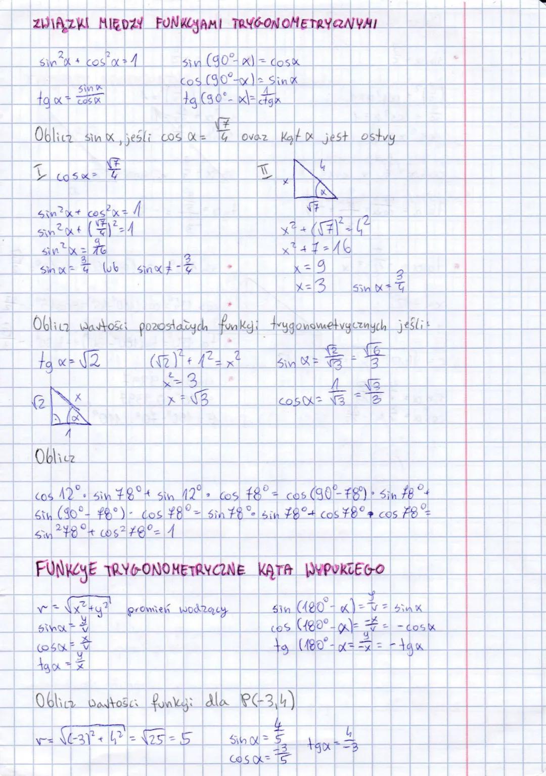 # TRYGONOMETRIA 28.11

## TRÓJKĄTY PROSTOKĄTNE

Twierdzenie odwrotne do
twierdzenia Pitagorasa:

460

a√2

30
a√3
2a
a
a

a

Sprawdź, czy tr