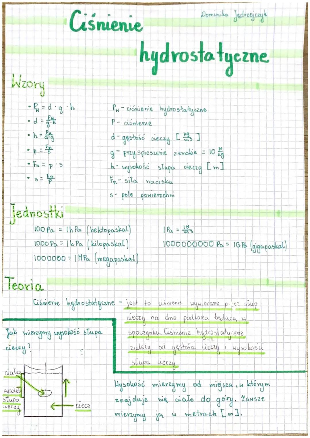 Ciśnienie Hydrostatyczne – Definicja i Przykłady