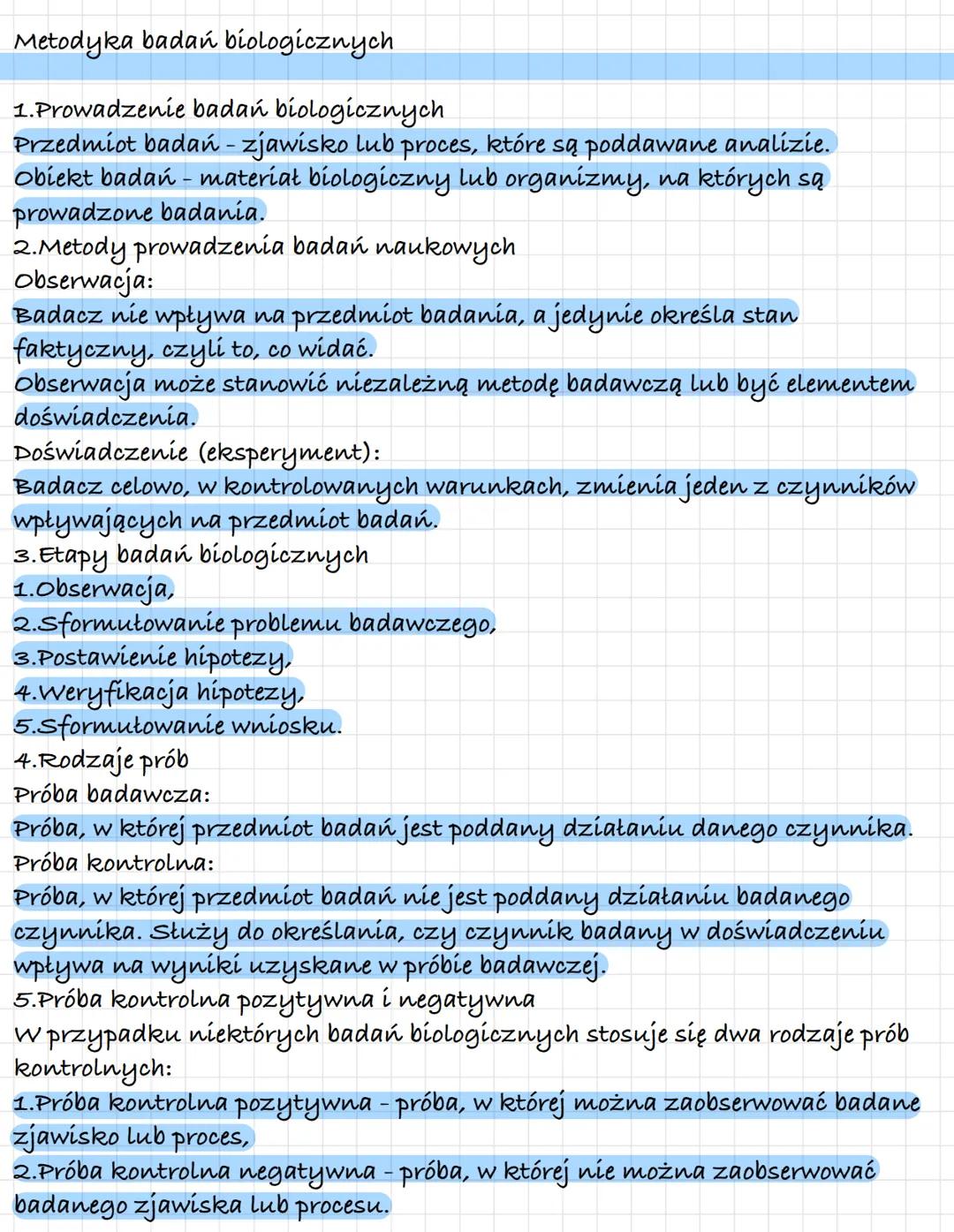 Metodyka badań biologicznych 