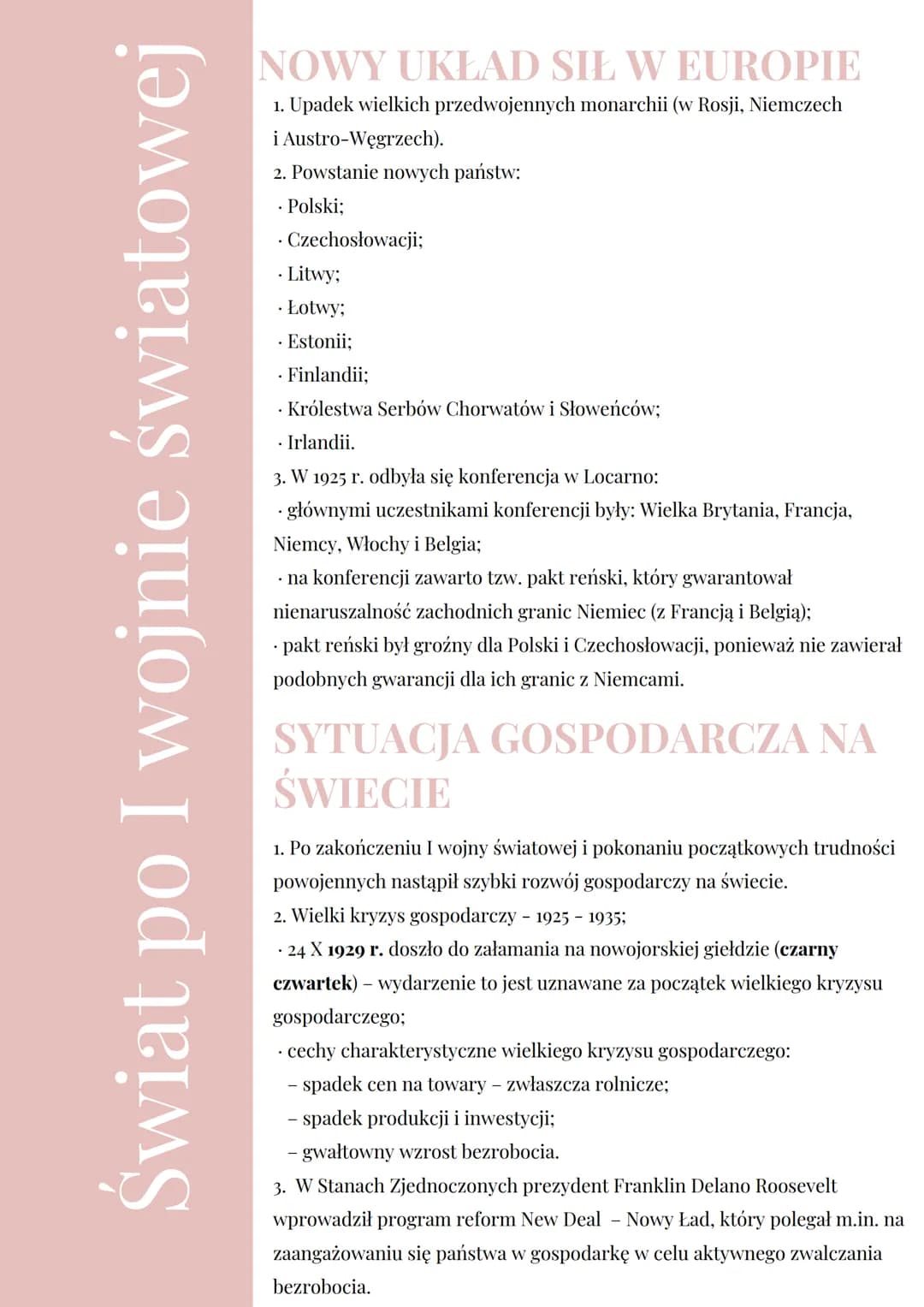 Świat po I wojnie światowej
ŁAD WERSALSKI
1. Zakończenie I wojny światowej:
- po zakończeniu I wojny światowej w Paryżu odbyła się konferenc