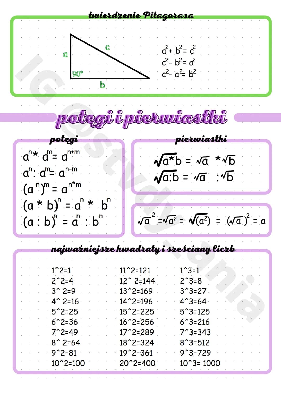 Kwadrat
a
G√2
P=a*a
L=4a
Traper
P=1/2*(a+b)*h
L=a+b+c+d
90°
Trójkąt prostokątny
Geometria
Prostokąt
b
P= 1/2*a*b
L=a+b+c
P=a*b
L=2a+2b
trójk