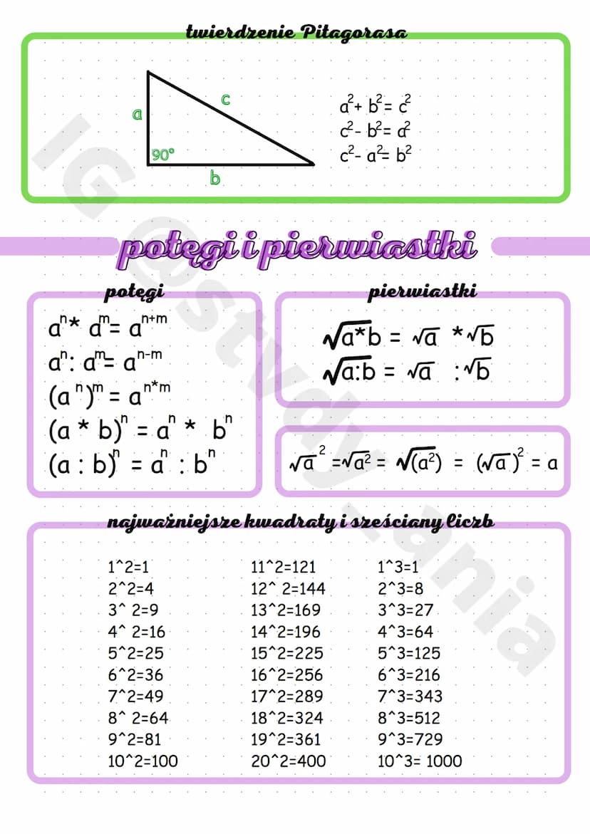 Kwadrat
a
G√2
P=a*a
L=4a
Traper
P=1/2*(a+b)*h
L=a+b+c+d
90°
Trójkąt prostokątny
Geometria
Prostokąt
b
P= 1/2*a*b
L=a+b+c
P=a*b
L=2a+2b
trójk