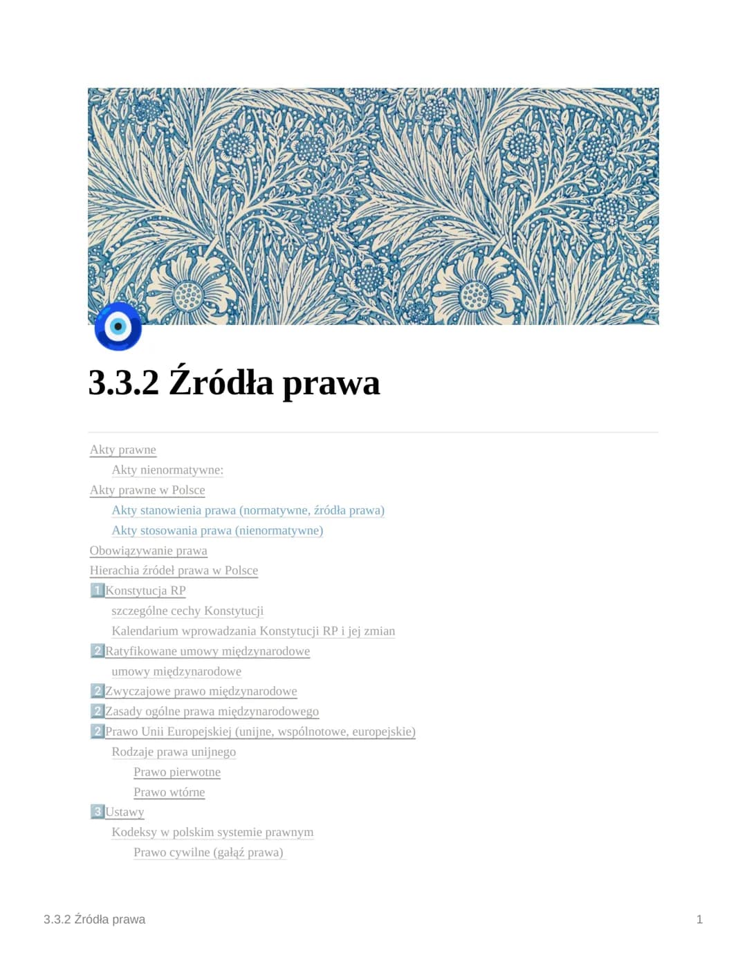 O
3.3.2 Źródła prawa
Akty prawne
Akty nienormatywne:
Akty prawne w Polsce
Akty stanowienia prawa (normatywne, źródła prawa)
Akty stosowania 