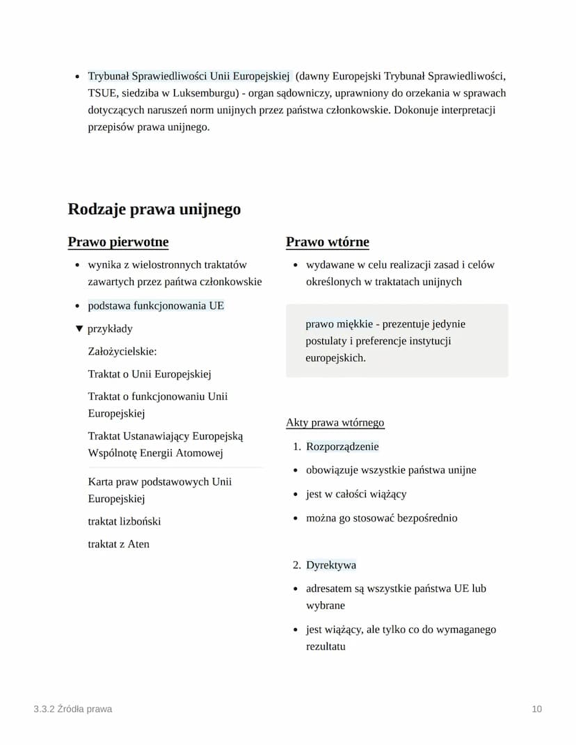 O
3.3.2 Źródła prawa
Akty prawne
Akty nienormatywne:
Akty prawne w Polsce
Akty stanowienia prawa (normatywne, źródła prawa)
Akty stosowania 