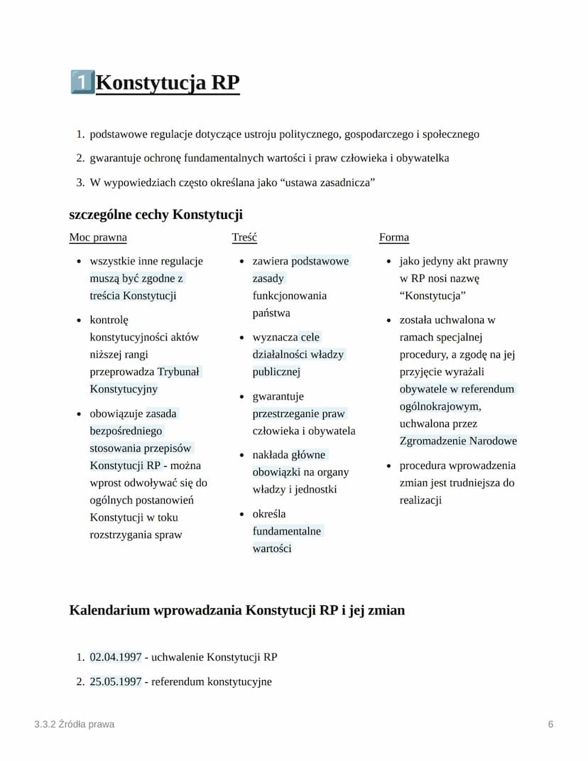 O
3.3.2 Źródła prawa
Akty prawne
Akty nienormatywne:
Akty prawne w Polsce
Akty stanowienia prawa (normatywne, źródła prawa)
Akty stosowania 