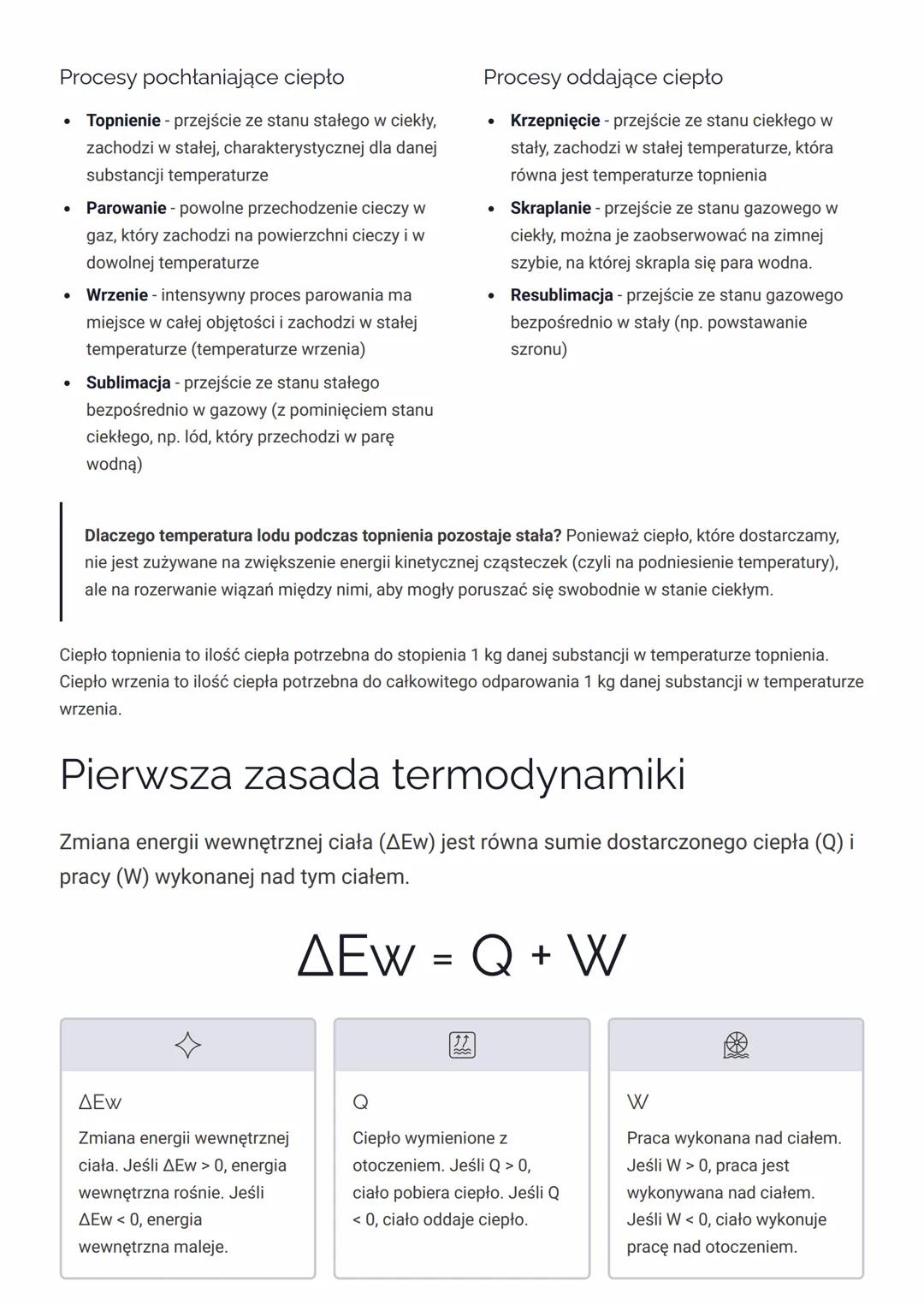 Energia wewnętrzna i temperatura
Co to jest energia wewnętrzna?
Energia wewnętrzna to suma wszystkich
energii kinetycznych (związanych z ruc