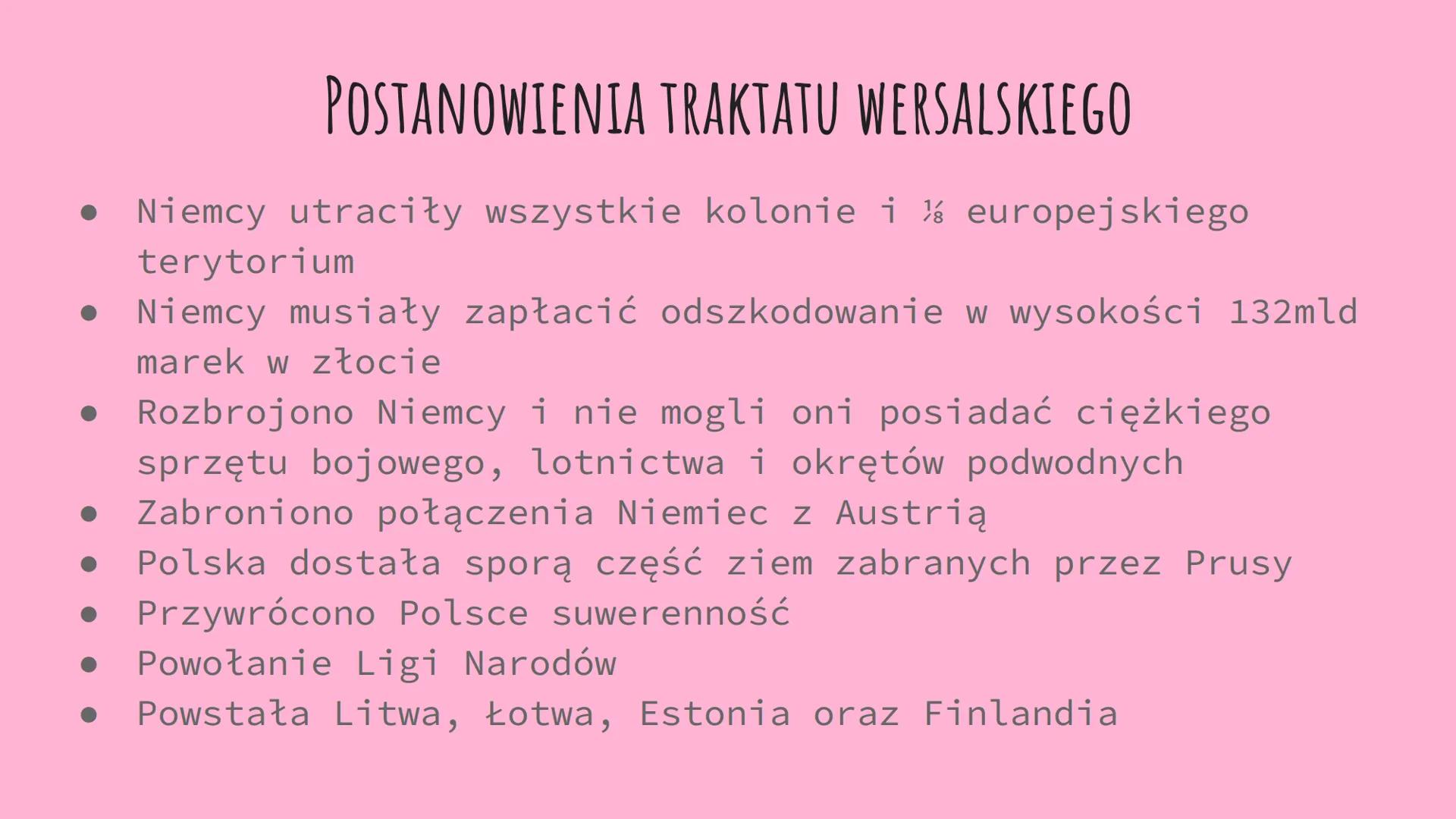 TRAKTAT WERSALSKI
Aleksandra Gurgacz CZYM JEST TRAKTAT WERSALSKI?
Traktat wersalski był
głównym traktatem
pokojowym, który
został podpisany 