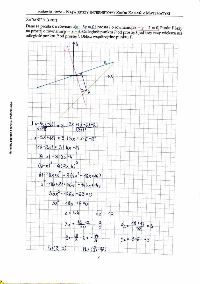 Materiały pobrane z serwisu zadania.info
zadania.info - Największy INTERNETOWY ZBIÓR ZADAŃ Z MATEMATYKI
Zadania zamknięte
ZADANIE 1 (1 PKT)
