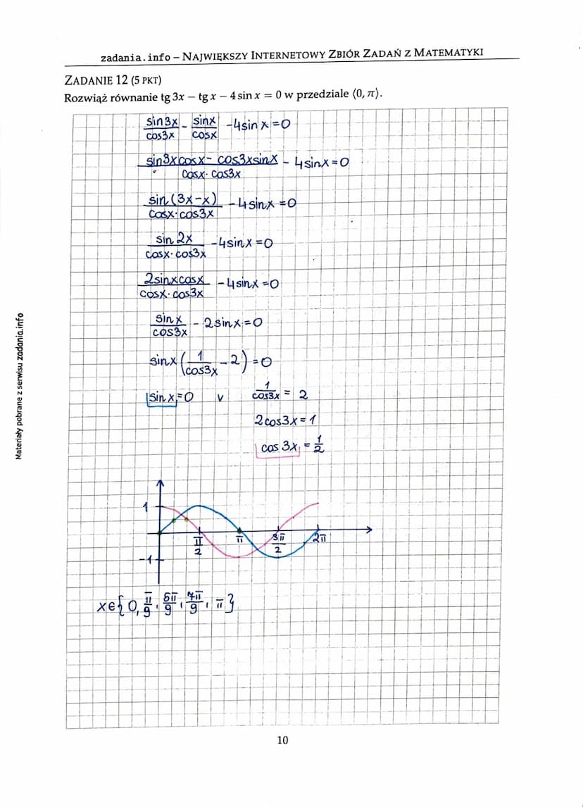 Materiały pobrane z serwisu zadania.info
zadania.info - Największy INTERNETOWY ZBIÓR ZADAŃ Z MATEMATYKI
Zadania zamknięte
ZADANIE 1 (1 PKT)
