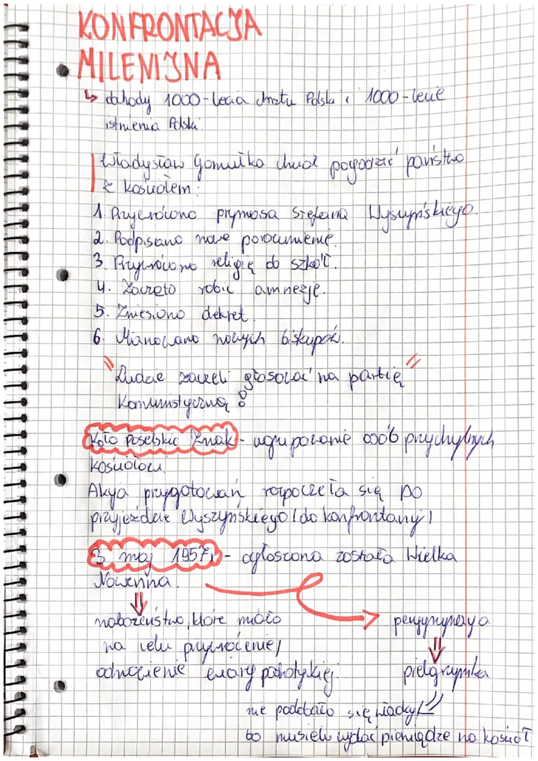 KONFRONTACIJA
MILEMISNA
4
dahody 1000-lecia Irrtu Polska 1000-leve
istmienia Polski.
I Władysław Gomulka hnd poyodes poustro
& kosuolem:
1 R