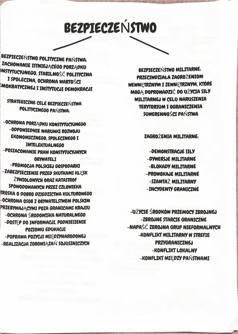 EDB-
BEZPIECZEŃSTWO
BEZPIECZEŃSTWO_ STAN, W KTÓRYM NIE WYSTĘPUJE
ODCZUCIE ZAGROŻENIA
BEZPIECZEŃSTWO NARODOWE- PROCES.
NA KTÓRY WPŁYWAJĄ DZIA