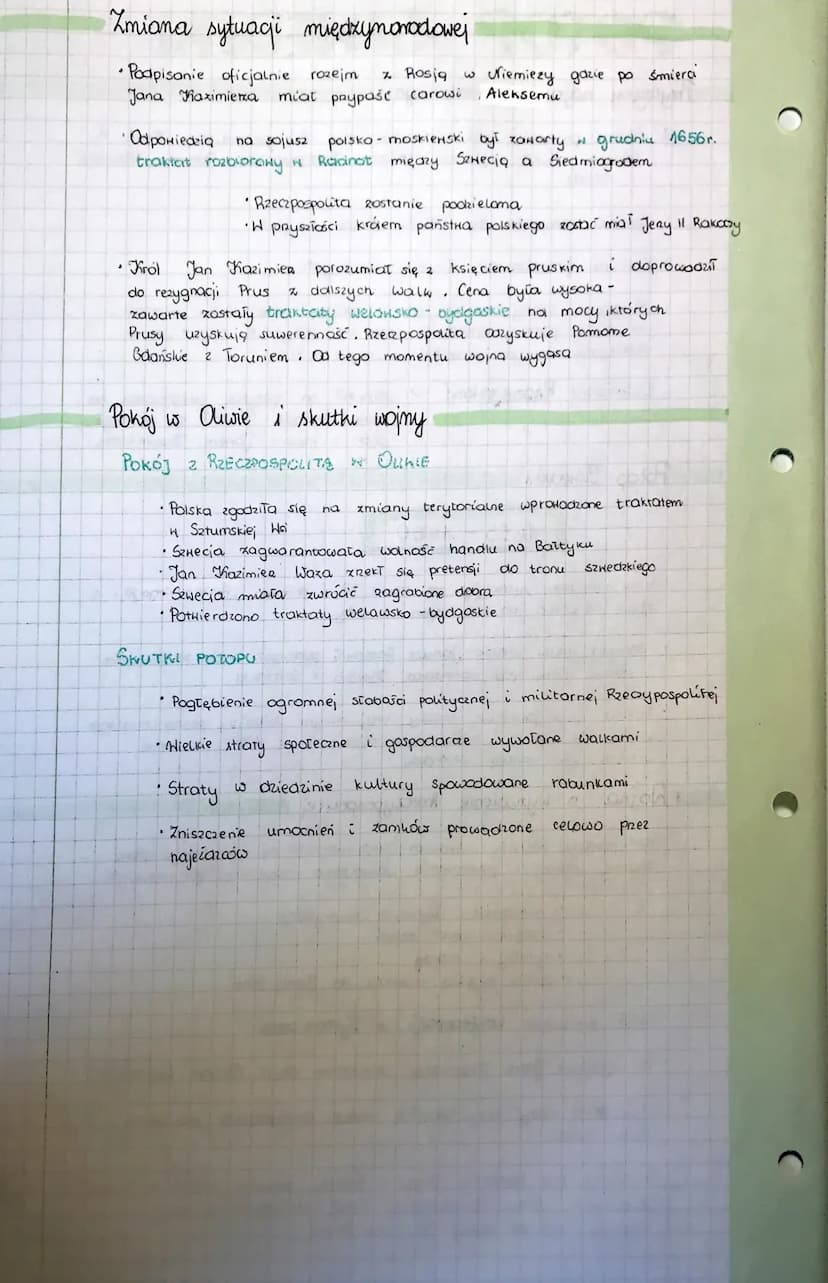 POTOP SENEDZKI
Przyczyny najazdu szwedzkiego
1. Szwecja pragnęta podporządkować sobie Breczpospolitą. Karol X
Gustan chciat poytaczyć koszte