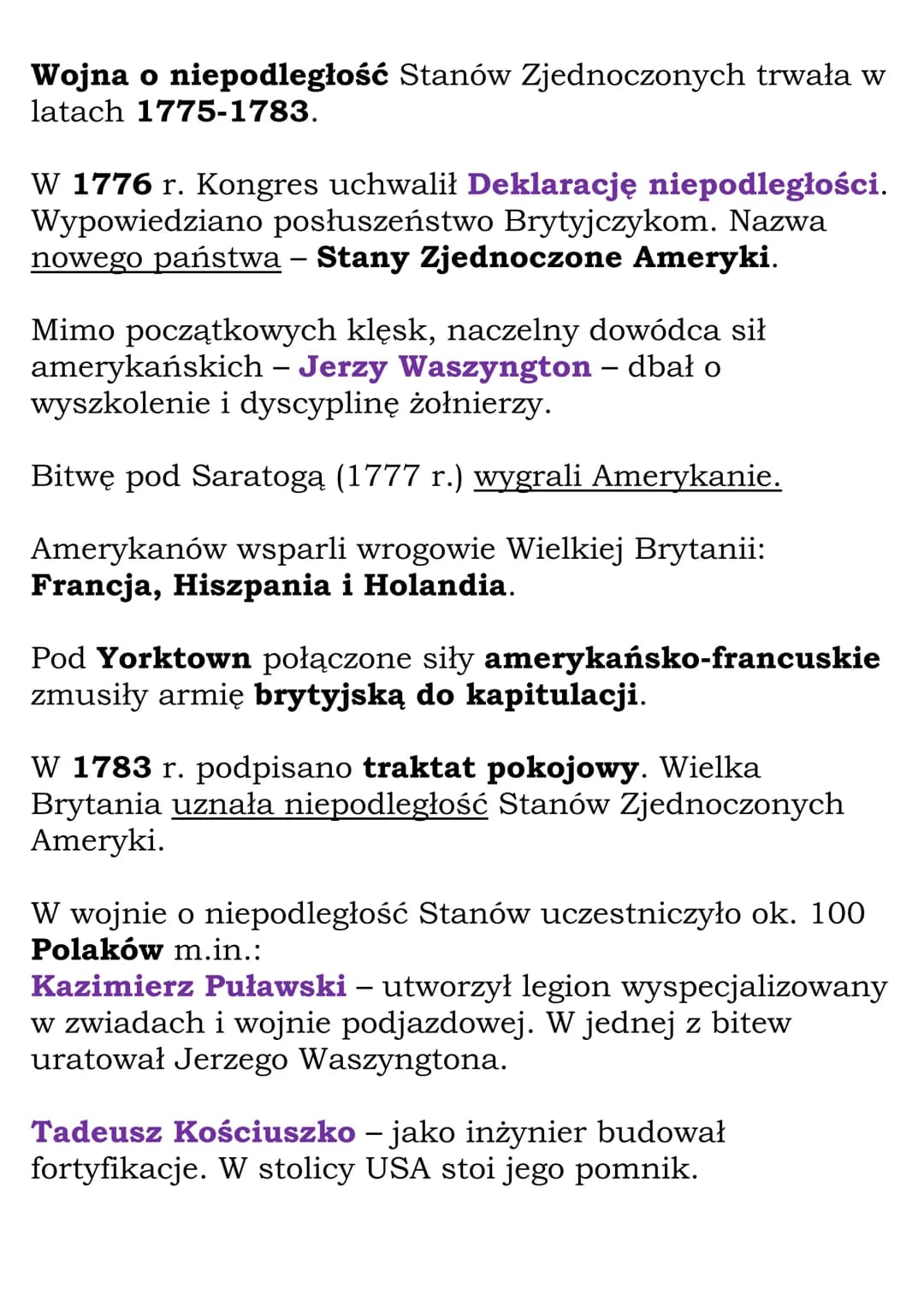 <h2 id="powstanieusawskrcie">Powstanie USA w skrócie</h2>
<p>Od XVII w. na wschodnim wybrzeżu Ameryki Pn. zaczęli osiedlać się Anglicy. W po