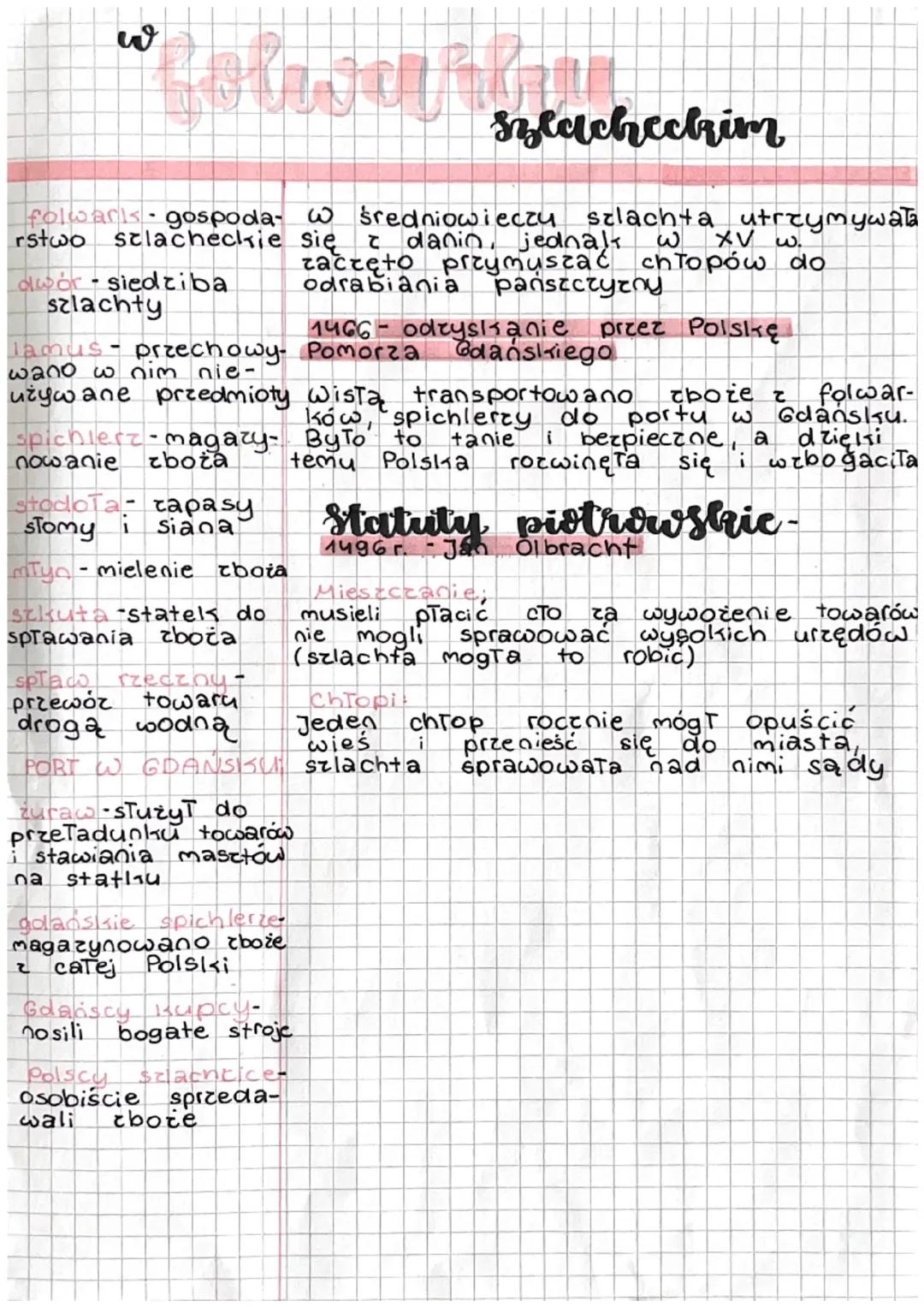 w

Colewan Baneerim

folwars-gospoda- w średniowieczy szlachta utrzymywała
rstwo szlacheckie się z danin, jednals
dwór siedziba
szlachty
XV 
