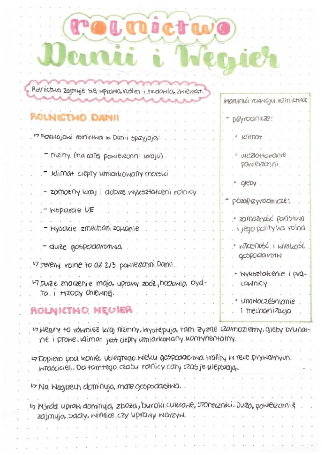 Rolnictwo Danii i Węgier - geografia klasa 6 dział 4 podręcznik Nowa Era