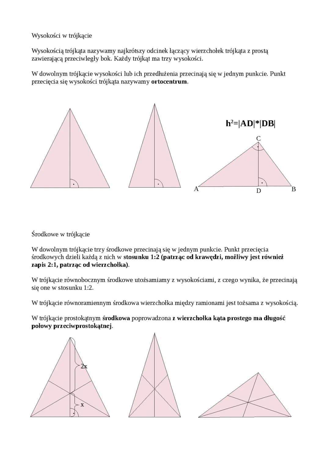 Powtórka przed maturą - trójkąty