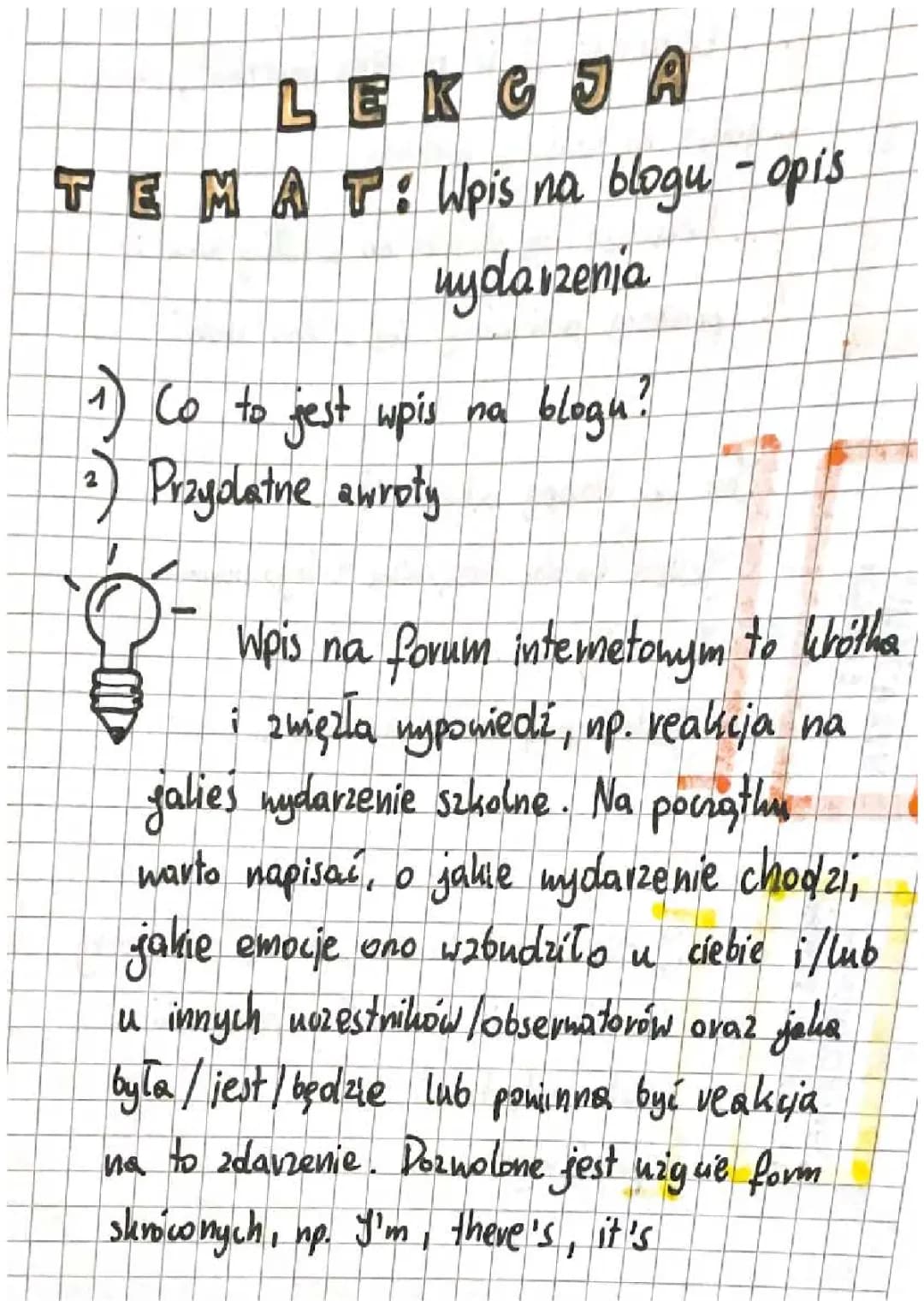 Wpis na blogu