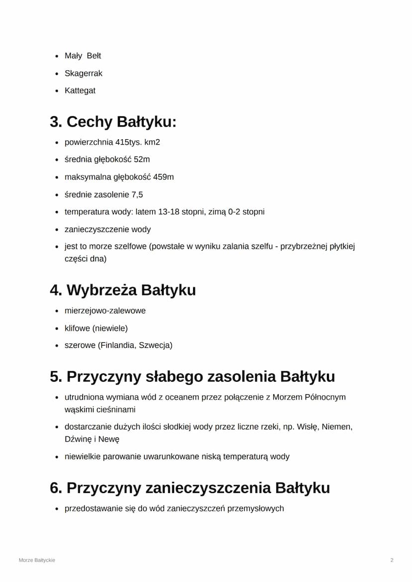 Morze Bałtyckie
1. Państwa leżące dookoła Bałtyku
• Szwecja
• Finlandia
• Rosja
• Estonia
• Łotwa
• Litwa
• Polska
• Niemcy
• Dania
2. Cieśn