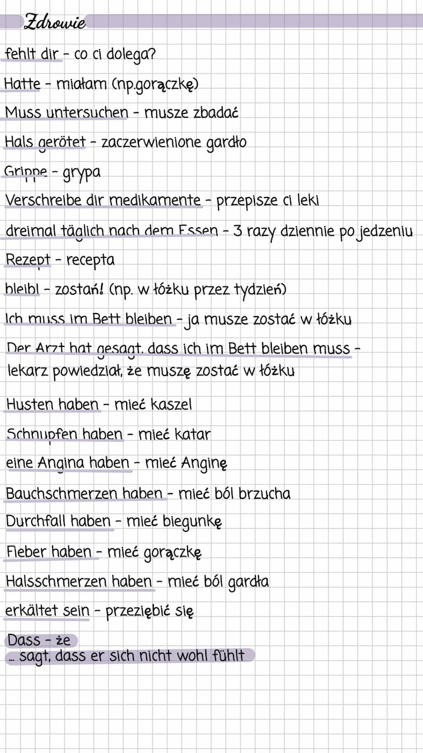 Niemiecki
Części ciała
der Kopf- głowa
- das Auge, -n - oko,oczy
- die Nase - nos
Dział 3
- das Haar, -e - włos, włosy
- das Gesicht - twarz