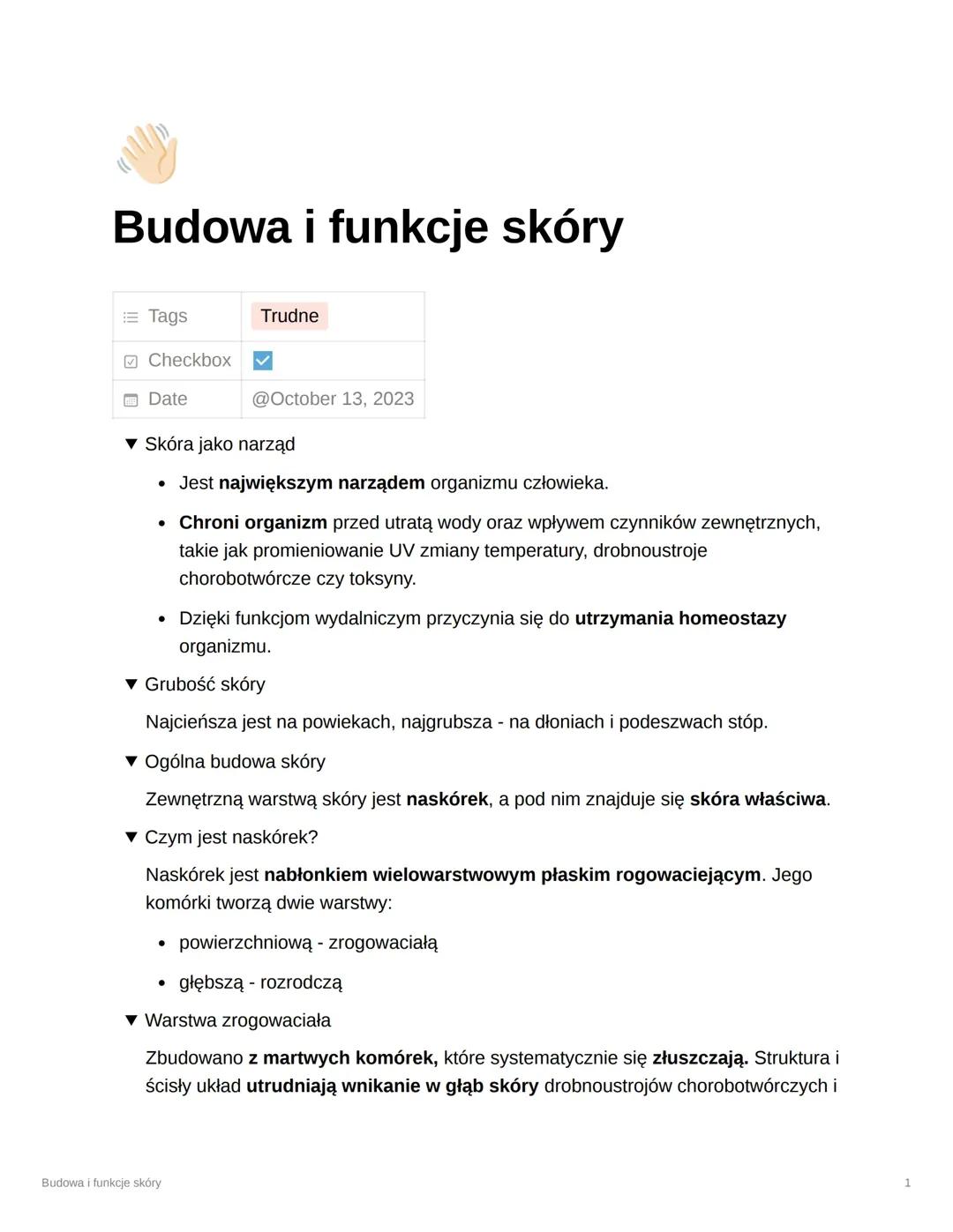 Budowa i Funkcjonowanie Skóry - Rozszerzony Zakres Biologii