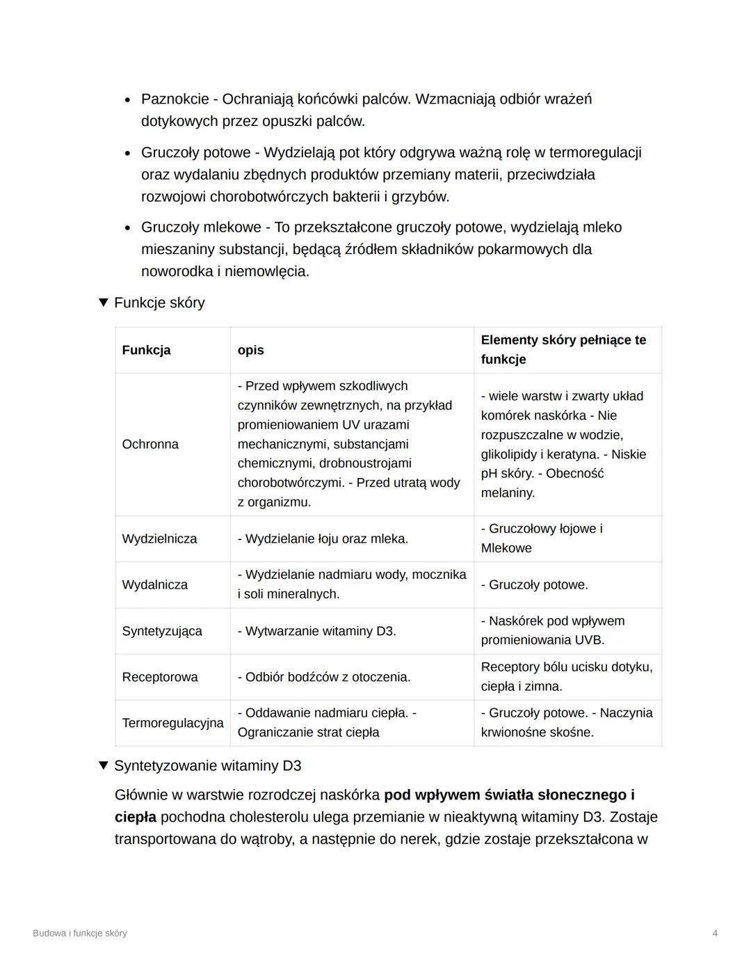 Budowa i funkcje skóry
Tags
Checkbox
Date
▾ Skóra jako narząd
• Jest największym narządem organizmu człowieka.
• Chroni organizm przed utrat