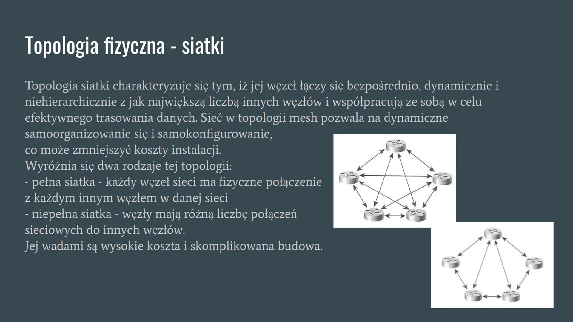 Topologia sieci komputerowej Co to jest topologia sieci komputerowej?
Topologia sieci jest schematycznym opisem układu fizycznych i logiczny