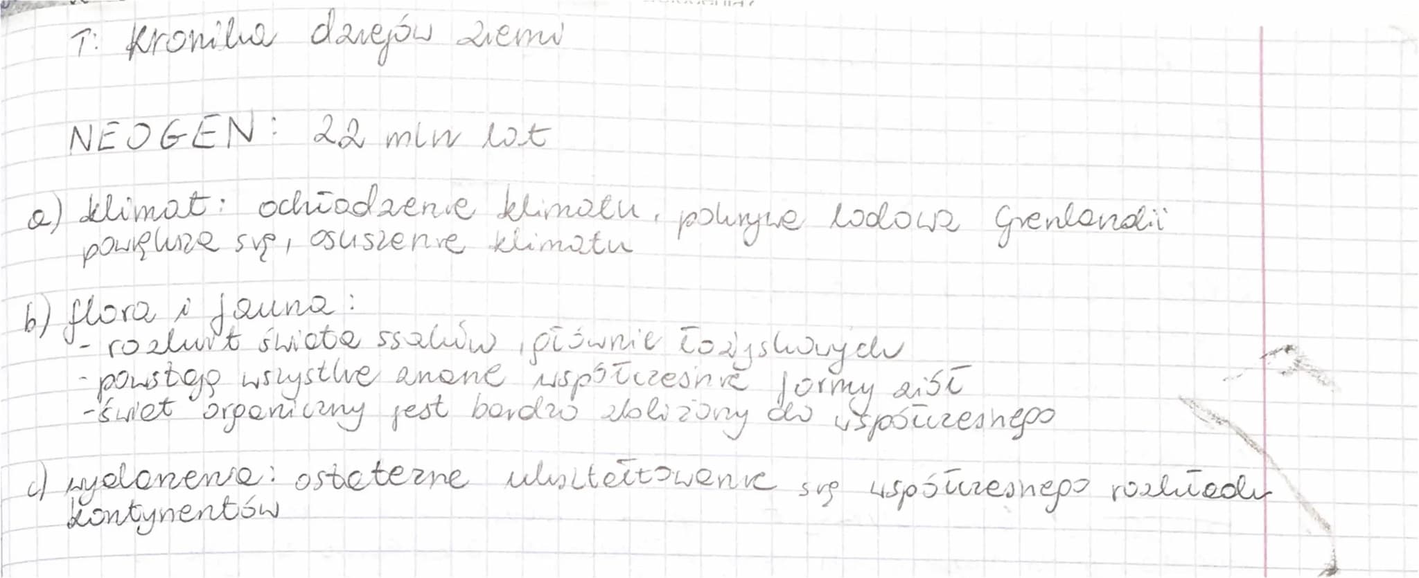 T: Odtionem idetowanie darejów ziemi.
1 the shied peologić historycznej:
- paleontologia · (organ's my )
-paleogeografia - (warunti pegerafi