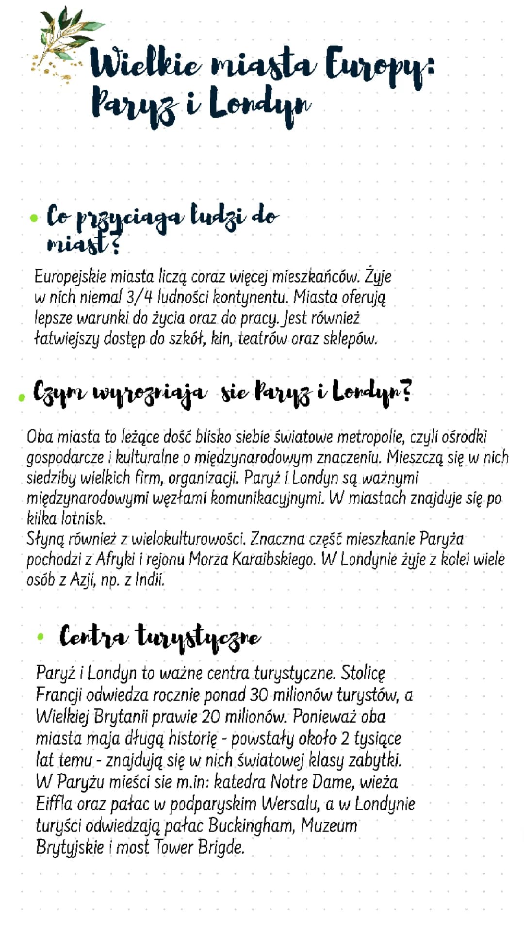 Wielkie miasta Europy : Paryż i Londyn Klasa 6
