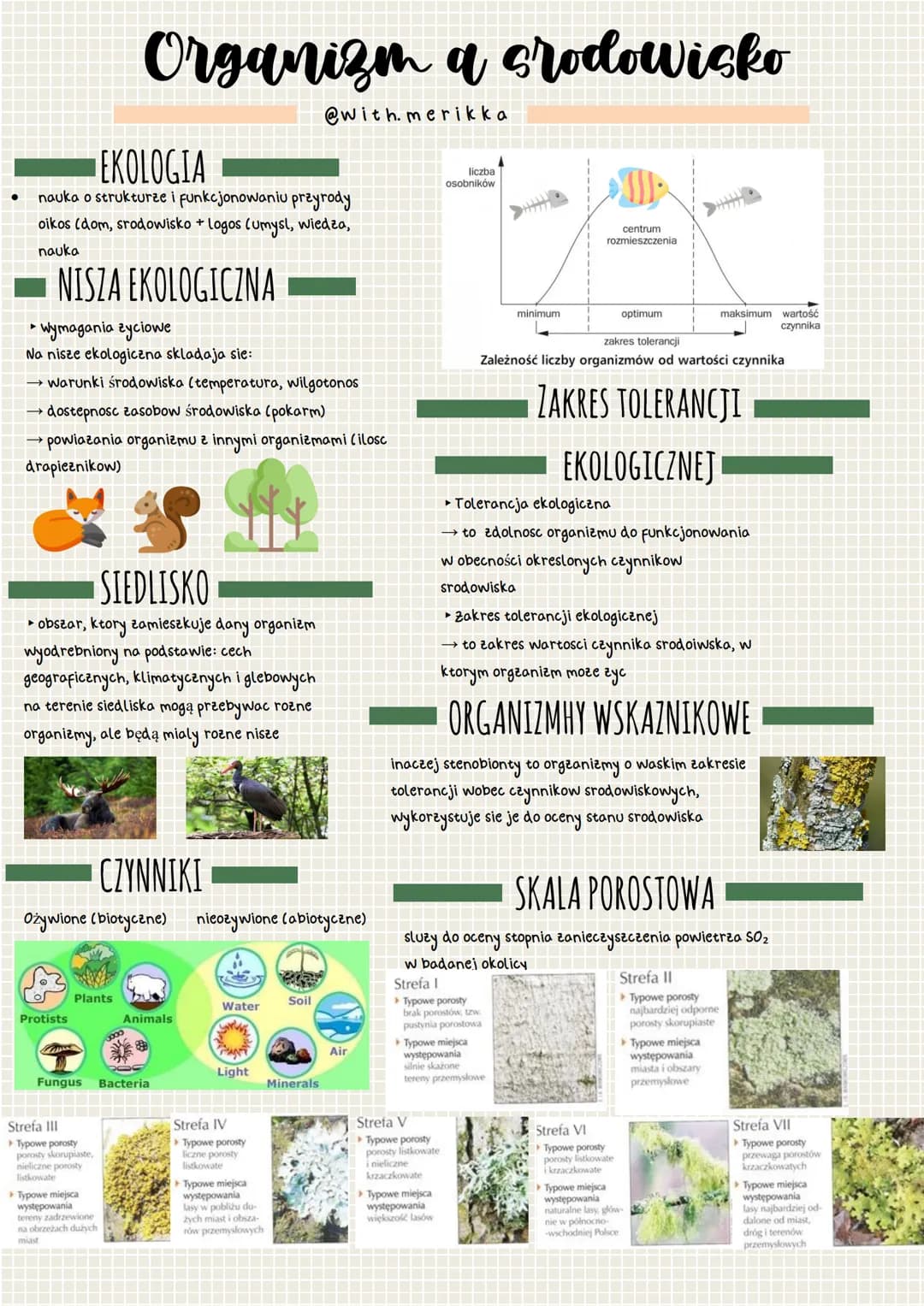 EKOLOGIA
nauka o strukturze i funkcjonowaniu przyrody.
oikos (dom, srodowisko + logos (Umysl, wiedza,
nauka
NISZA EKOLOGICZNA
•Wymagania zyc