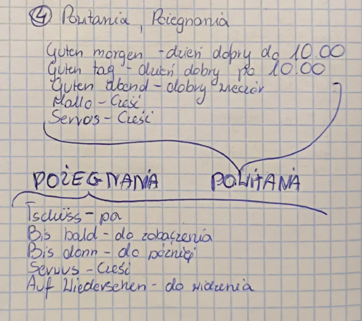 ## Poruitania, Reiegnonia

Guten morgen - dzień dobry do 10.00
Guten tag - dzień dobry po 10.00
Guten Abend - dobry wieczór
Mallo - Cresi
Se